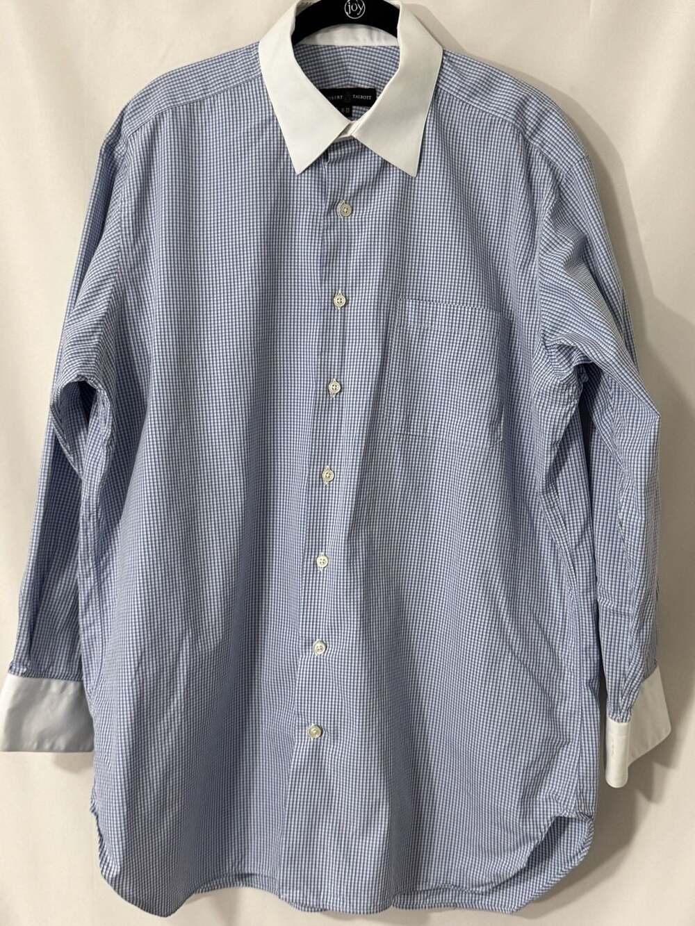 Robert Talbott Dress Shirt Size 16-33 Blue White Gingham